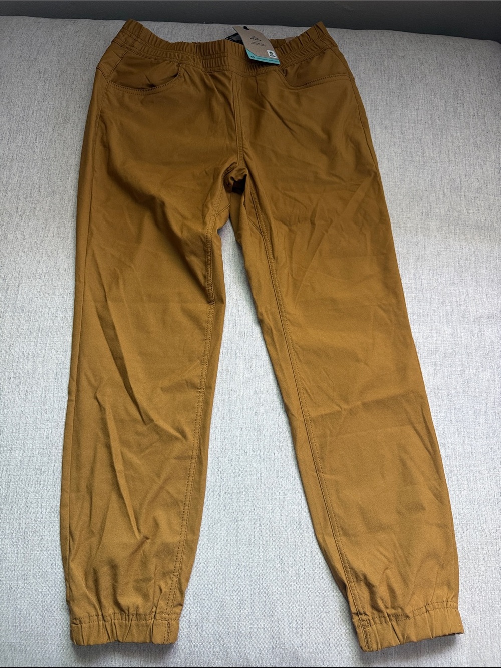 Prana Halle E waist Elastic Waist Pants Joggers Mustard yellow